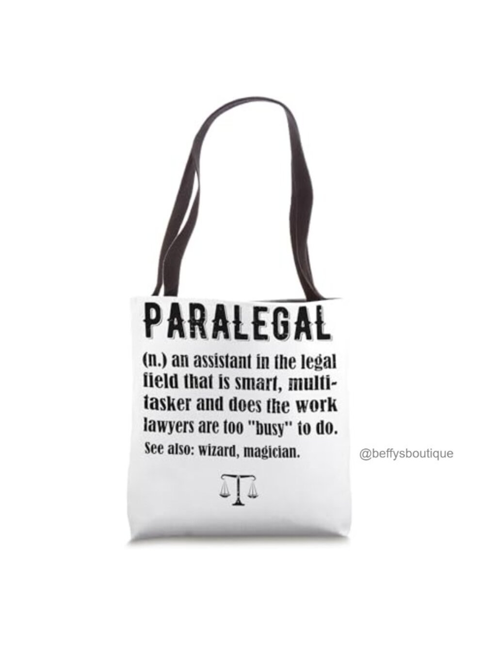 Paralegal Definition Polyester Canvas Tote Bag Double Stitched